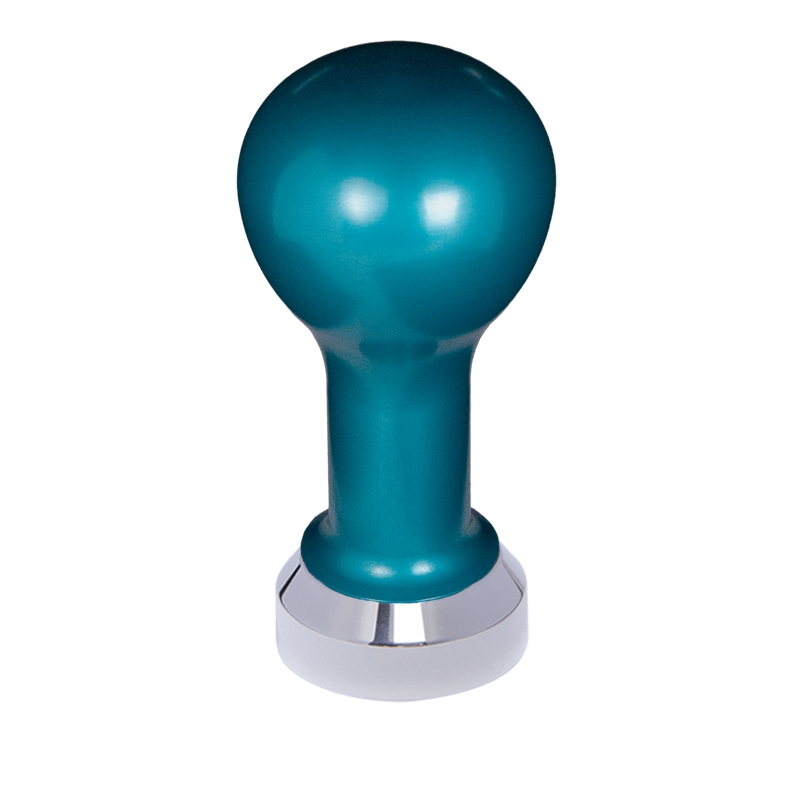 Buna café tamper, kov, modrý, 41 mm, nerez lesk, plochý Buna café tamper, kov, modrý, 41 mm, nerez lesk, plochý