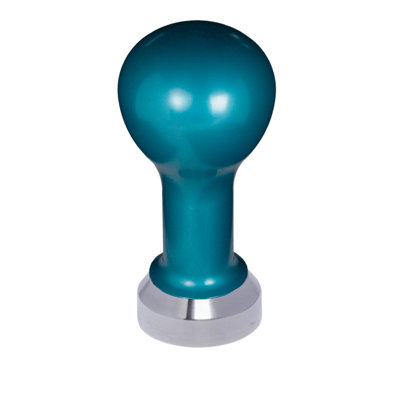 Buna café tamper, kov, modrý, 41 mm, nerez mat, plochý Buna café tamper, kov, modrý, 41 mm, nerez mat, plochý