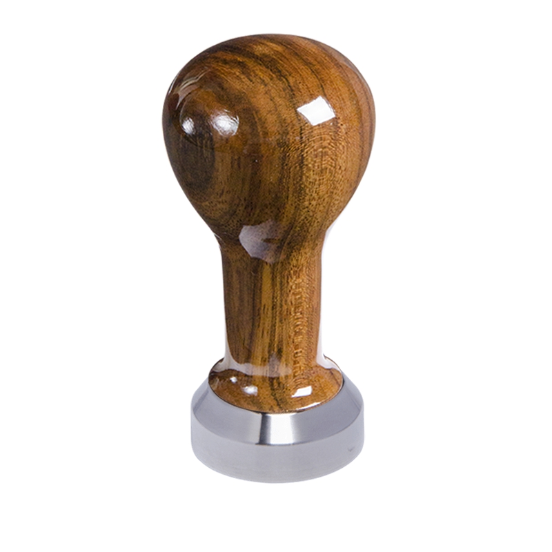 Buna café tamper, ovangkol, lak, 41 mm, nerez mat, plochý Buna café tamper, ovangkol, lak, 41 mm, nerez mat, plochý