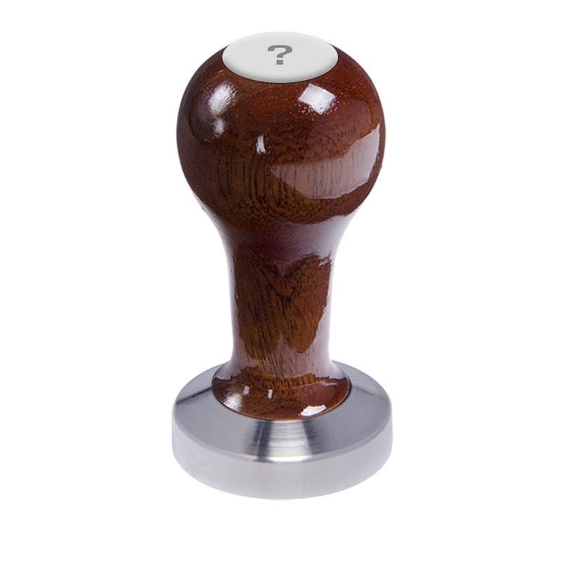 Buna café tamper, mahagon, lak, VP, 49 mm, nerez mat, plochý Buna café tamper, mahagon, lak, VP, 49 mm, nerez mat, plochý