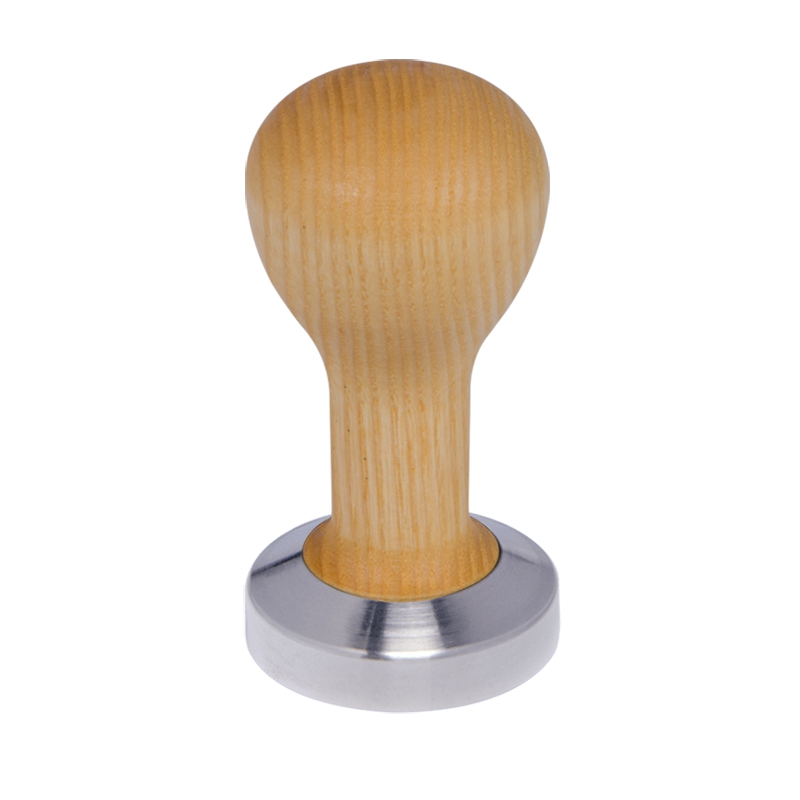 Buna café tamper, javor, olej, 49 mm, nerez mat, plochý Buna café tamper, javor, olej, 49 mm, nerez mat, plochý