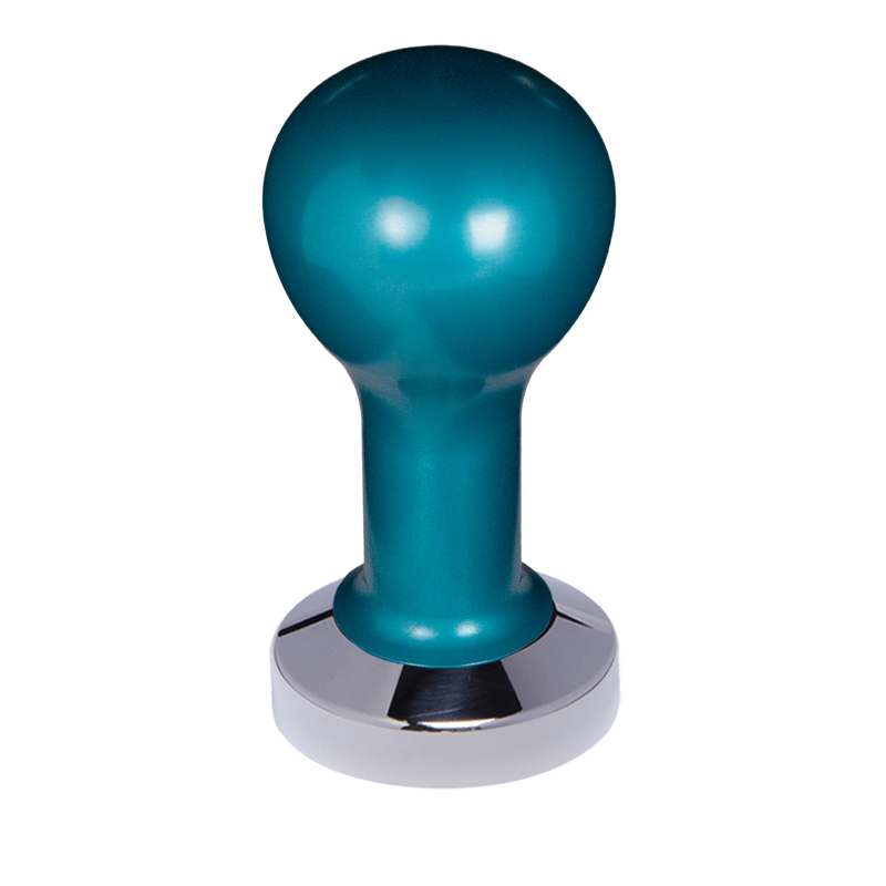 Buna café tamper, kov, modrý, 51 mm, nerez lesk, plochý Buna café tamper, kov, modrý, 51 mm, nerez lesk, plochý