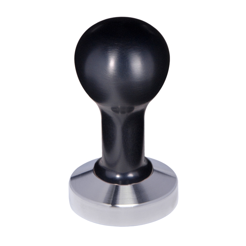 Buna café tamper, kov, černý, 57 mm, nerez mat, plochý Buna café tamper, kov, černý, 57 mm, nerez mat, plochý