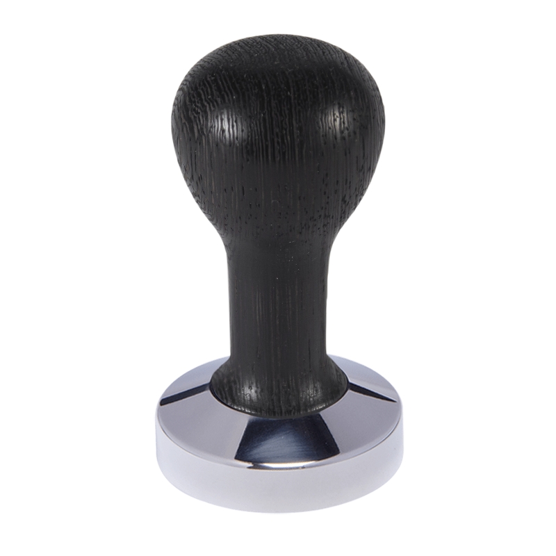 Buna café tamper, wenge, olej, 58.35 mm, nerez lesk, plochý Buna café tamper, wenge, olej, 58.35 mm, nerez lesk, plochý