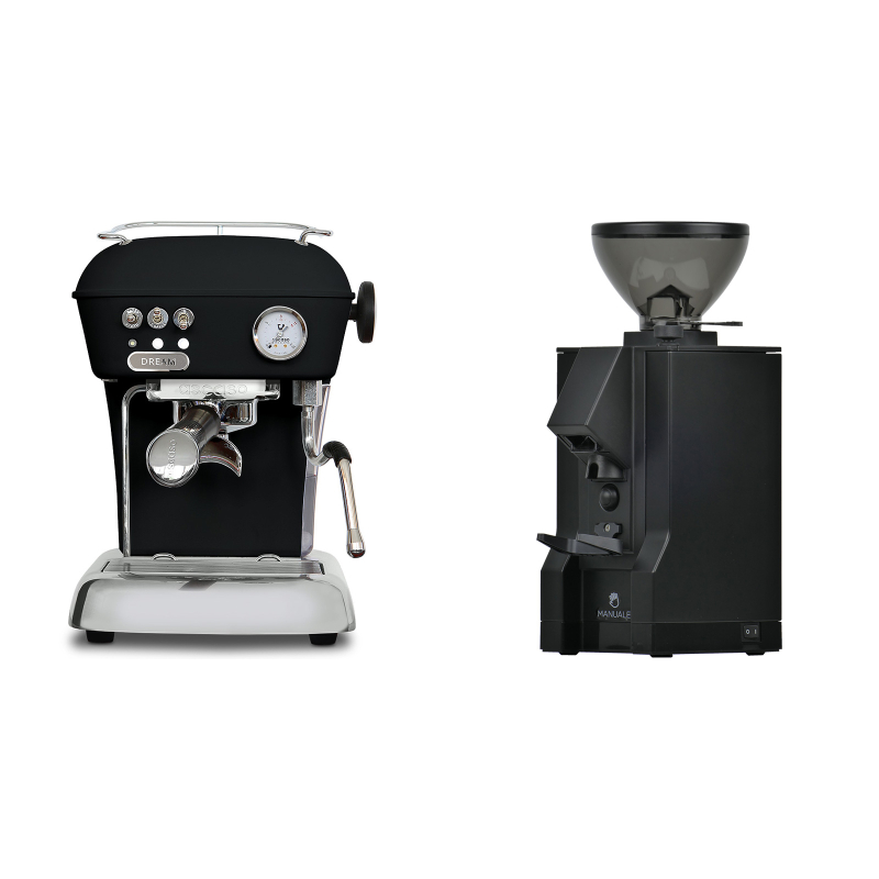 Ascaso Dream ONE, Dark Black + Eureka Mignon Manuale, BL black Ascaso Dream ONE, Dark Black + Eureka Mignon Manuale, BL black
