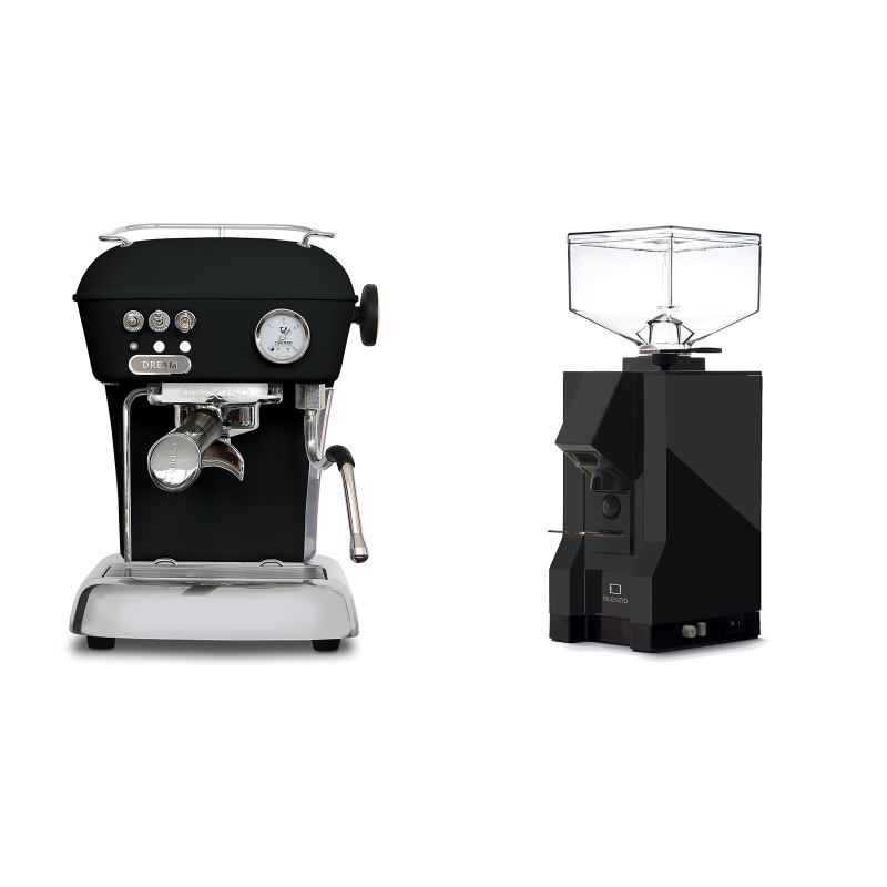 Ascaso Dream ONE, Dark Black + Eureka Mignon Silenzio, BL black Ascaso Dream ONE, Dark Black + Eureka Mignon Silenzio, BL black