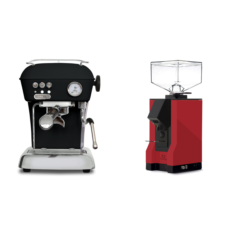 Ascaso Dream ONE, Dark Black + Eureka Mignon Silenzio, BL ferrari red Ascaso Dream ONE, Dark Black + Eureka Mignon Silenzio, BL ferrari red