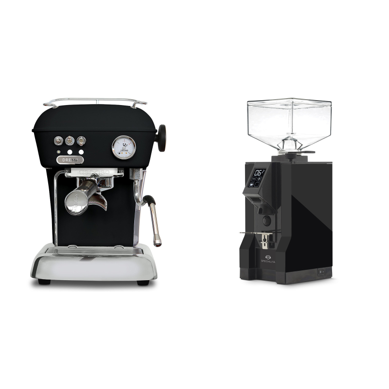 Ascaso Dream ONE, Dark Black + Eureka Mignon Specialita, BL black Ascaso Dream ONE, Dark Black + Eureka Mignon Specialita, BL black