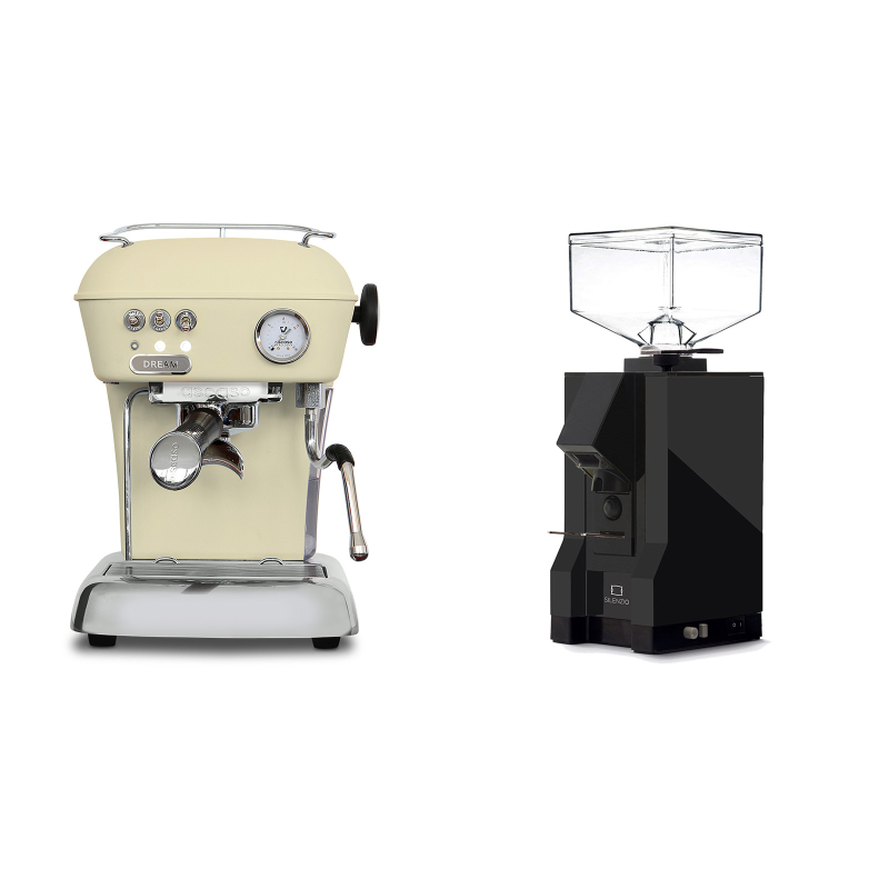 Ascaso Dream ONE, Sweet Cream + Eureka Mignon Silenzio, BL black Ascaso Dream ONE, Sweet Cream + Eureka Mignon Silenzio, BL black