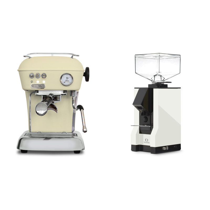 Ascaso Dream ONE, Sweet Cream + Eureka Mignon Silenzio, BL white Ascaso Dream ONE, Sweet Cream + Eureka Mignon Silenzio, BL white