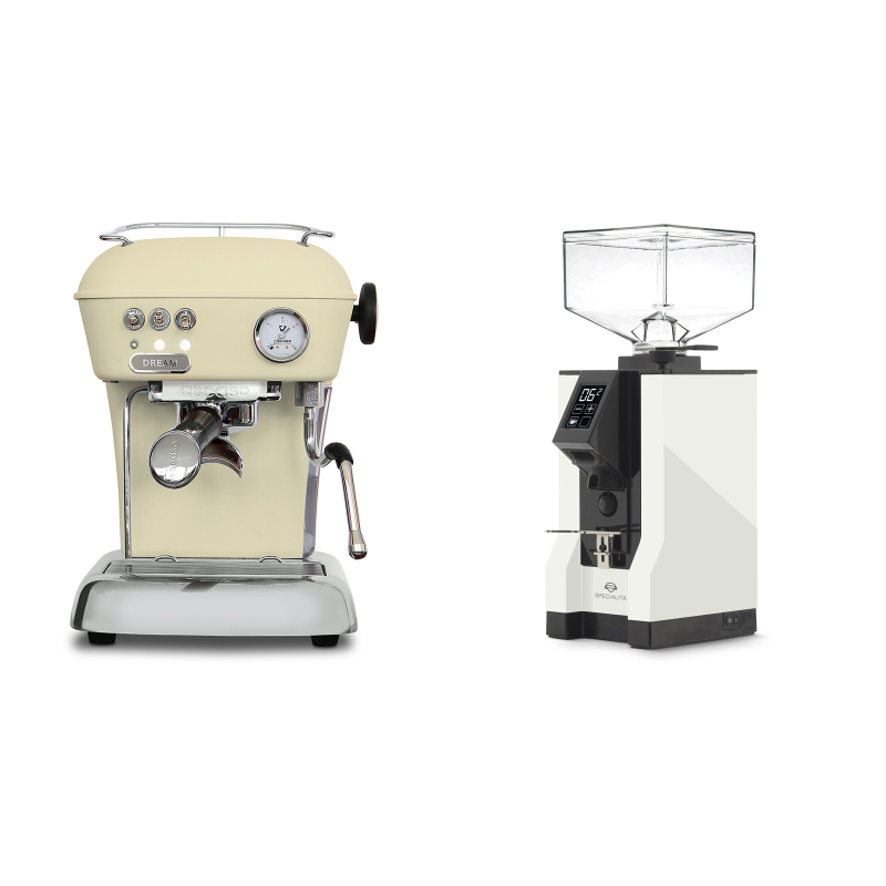 Ascaso Dream ONE, Sweet Cream + Eureka Mignon Specialita, BL white Ascaso Dream ONE, Sweet Cream + Eureka Mignon Specialita, BL white