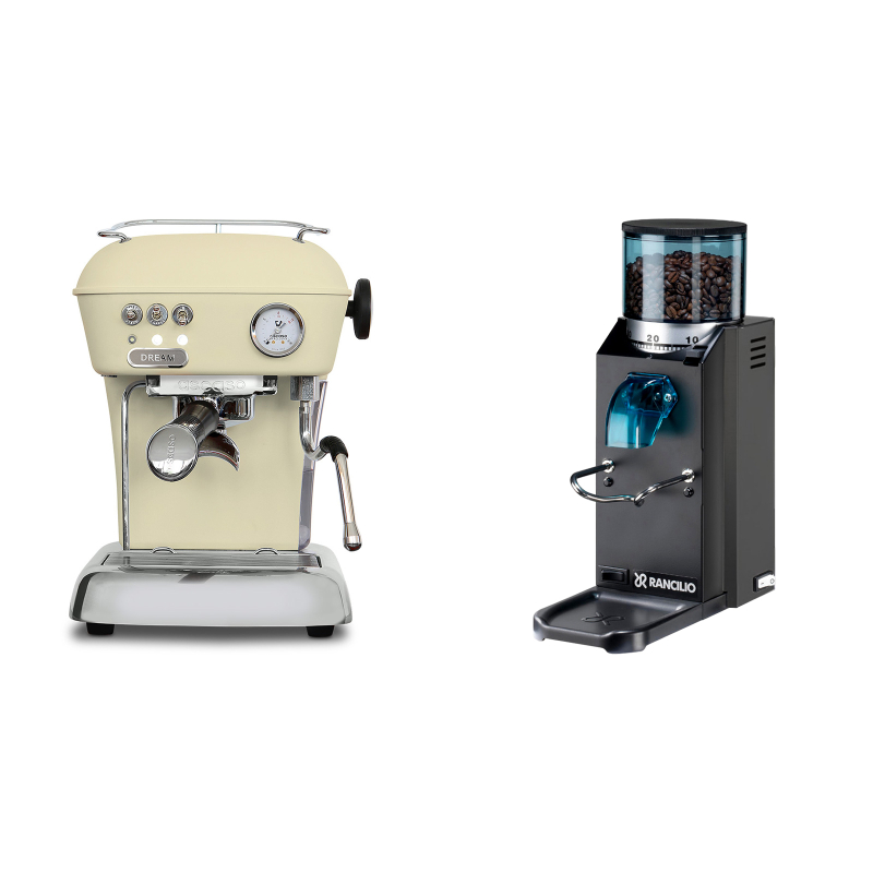 Ascaso Dream ONE, Sweet Cream + Rancilio Rocky Doserless, černá Ascaso Dream ONE, Sweet Cream + Rancilio Rocky Doserless, černá