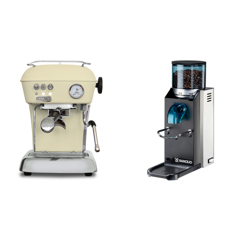 Ascaso Dream ONE, Sweet Cream + Rancilio Rocky Doserless Ascaso Dream ONE, Sweet Cream + Rancilio Rocky Doserless