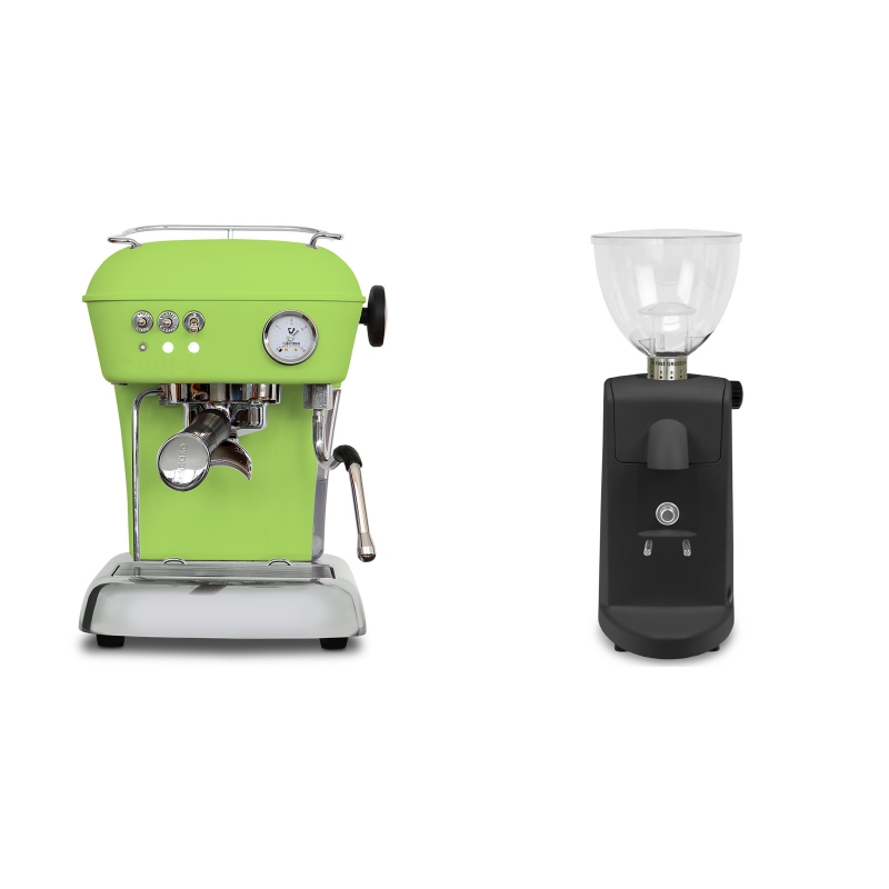 Ascaso Dream ONE, Fresh Pistachio + Ascaso i-mini i1, černá Ascaso Dream ONE, Fresh Pistachio + Ascaso i-mini i1, černá