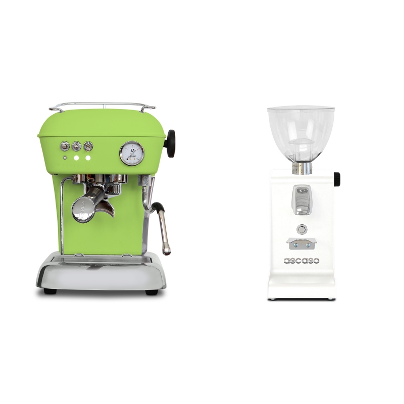 Ascaso Dream ONE, Fresh Pistachio + Ascaso i-steel, bílá Ascaso Dream ONE, Fresh Pistachio + Ascaso i-steel, bílá