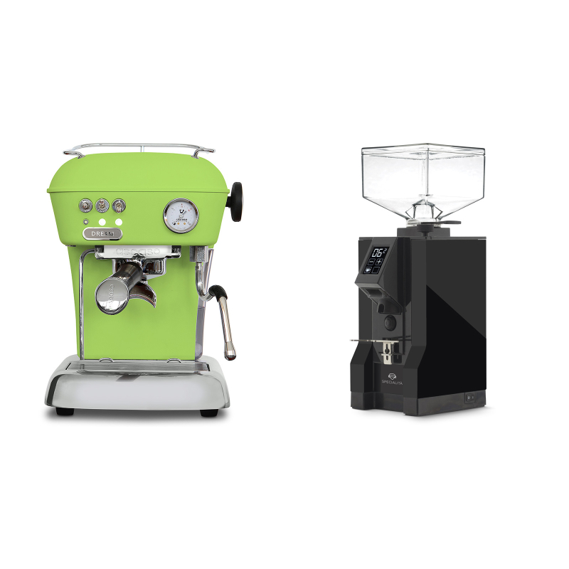 Ascaso Dream ONE, Fresh Pistachio + Eureka Mignon Specialita, BL black Ascaso Dream ONE, Fresh Pistachio + Eureka Mignon Specialita, BL black