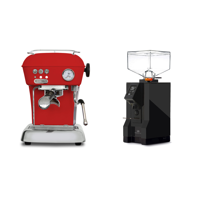 Ascaso Dream ONE, Love Red + Eureka Mignon Perfetto, BL black Ascaso Dream ONE, Love Red + Eureka Mignon Perfetto, BL black