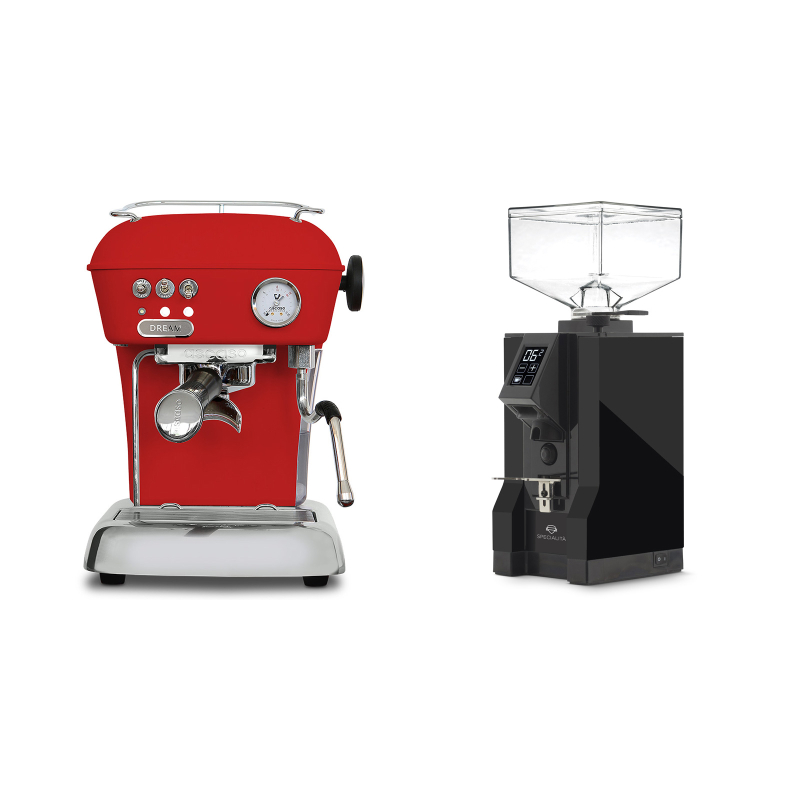 Ascaso Dream ONE, Love Red + Eureka Mignon Specialita, BL black Ascaso Dream ONE, Love Red + Eureka Mignon Specialita, BL black