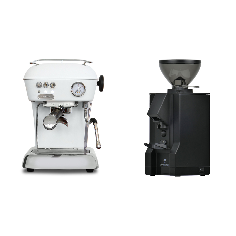Ascaso Dream ONE, Cloud White + Eureka Mignon Manuale, BL black Ascaso Dream ONE, Cloud White + Eureka Mignon Manuale, BL black