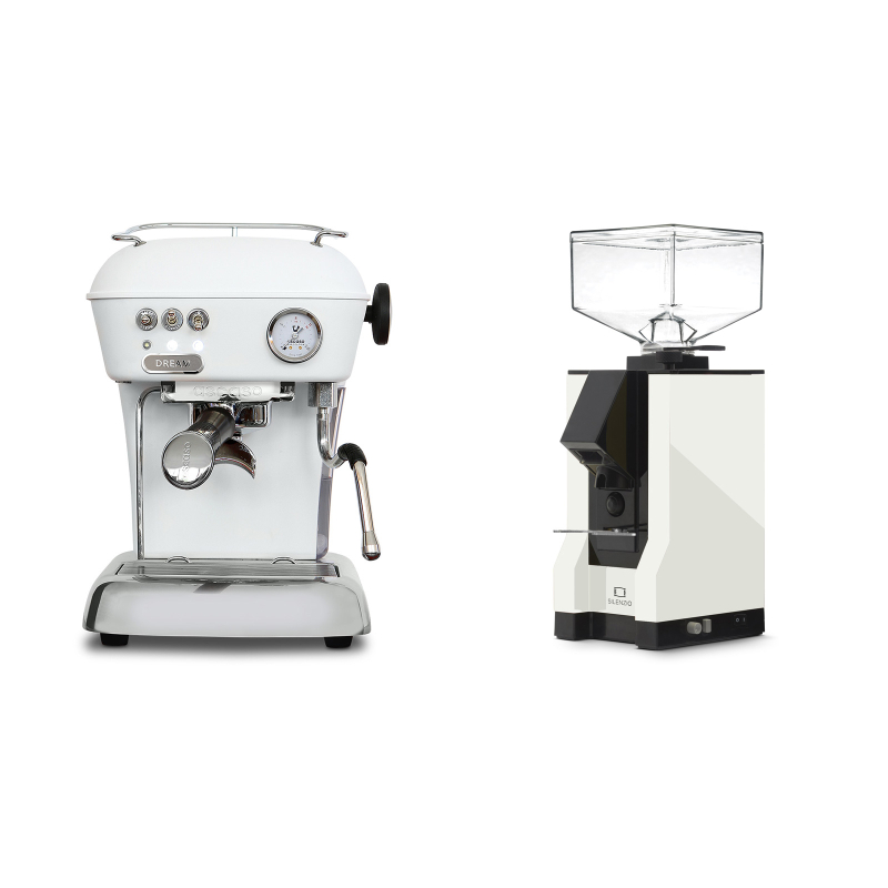 Ascaso Dream ONE, Cloud White + Eureka Mignon Silenzio, BL white Ascaso Dream ONE, Cloud White + Eureka Mignon Silenzio, BL white