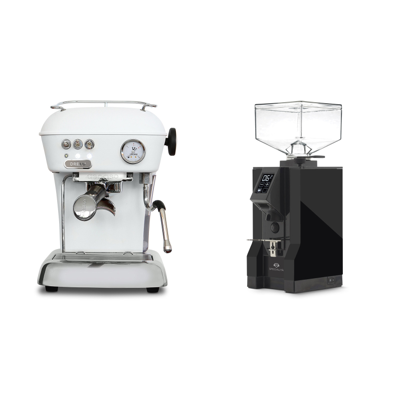 Ascaso Dream ONE, Cloud White + Eureka Mignon Specialita, BL black Ascaso Dream ONE, Cloud White + Eureka Mignon Specialita, BL black