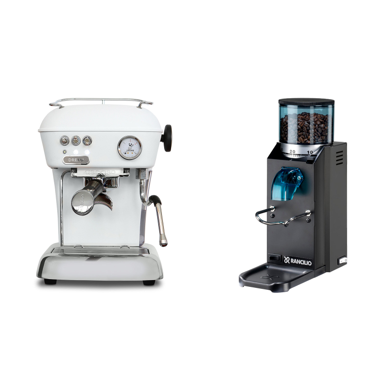 Ascaso Dream ONE, Cloud White + Rancilio Rocky Doserless, černá Ascaso Dream ONE, Cloud White + Rancilio Rocky Doserless, černá