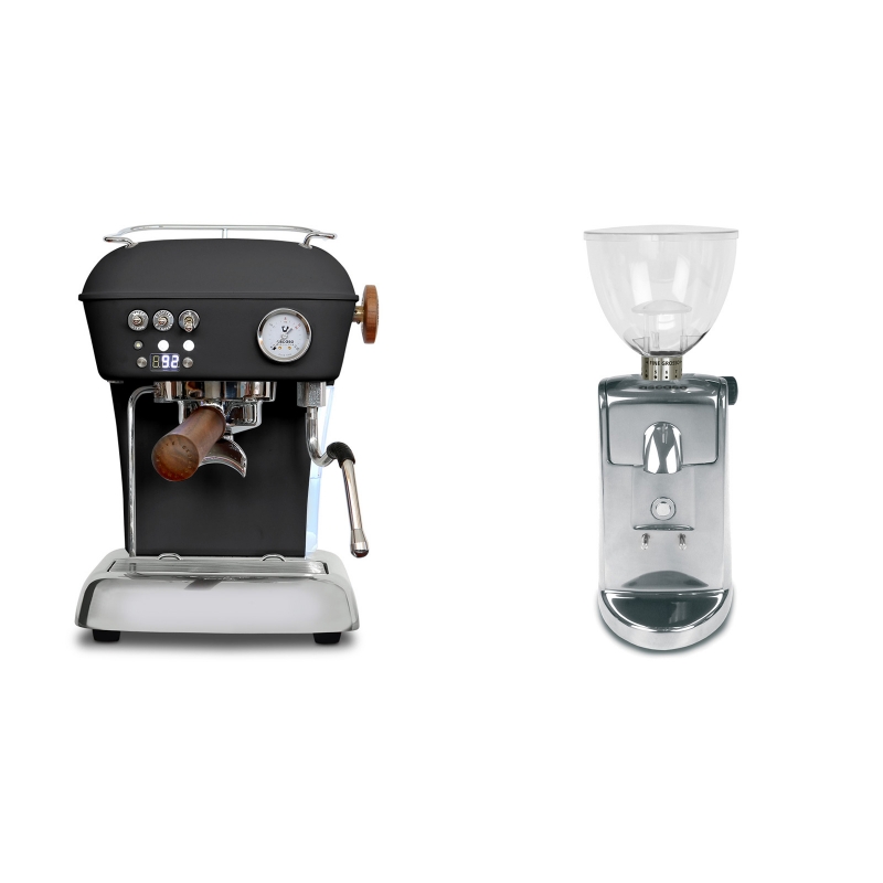 Ascaso Dream PID, Anthracite + Ascaso i-mini i1, leštěný hliník Ascaso Dream PID, Anthracite + Ascaso i-mini i1, leštěný hliník