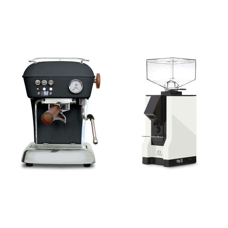 Ascaso Dream PID, Anthracite + Eureka Mignon Silenzio, BL white Ascaso Dream PID, Anthracite + Eureka Mignon Silenzio, BL white