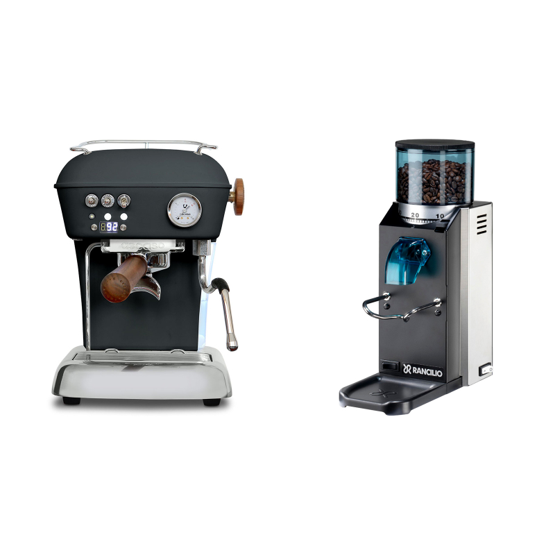 Ascaso Dream PID, Anthracite + Rancilio Rocky Doserless Ascaso Dream PID, Anthracite + Rancilio Rocky Doserless