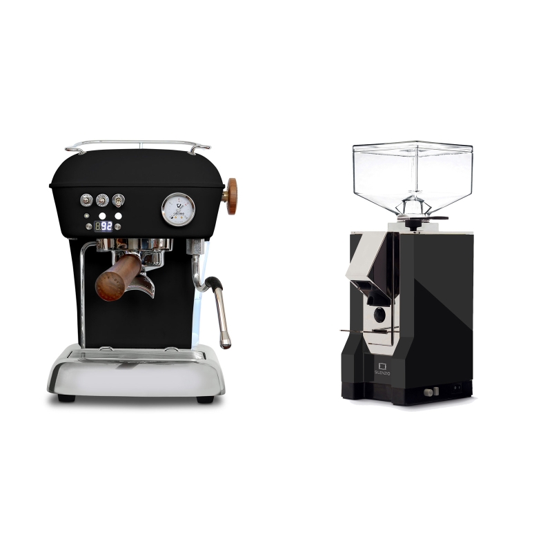Ascaso Dream PID, Dark Black + Eureka Mignon Silenzio, CR black Ascaso Dream PID, Dark Black + Eureka Mignon Silenzio, CR black