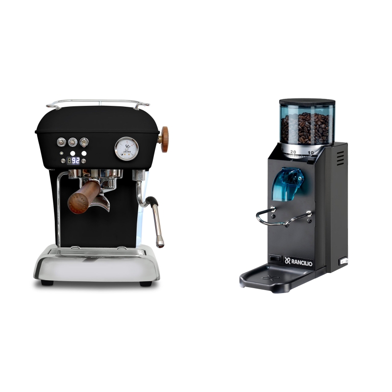 Ascaso Dream PID, Dark Black + Rancilio Rocky Doserless, černá Ascaso Dream PID, Dark Black + Rancilio Rocky Doserless, černá