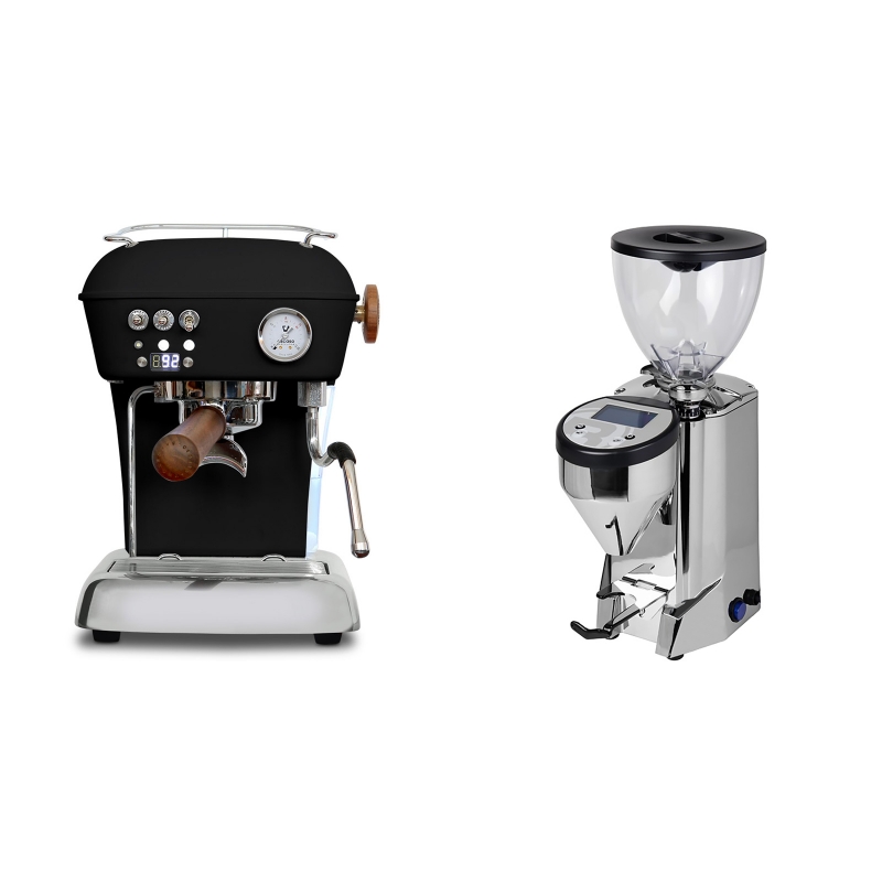 Ascaso Dream PID, Dark Black + Rocket Espresso FAUSTO, nerez Ascaso Dream PID, Dark Black + Rocket Espresso FAUSTO, nerez