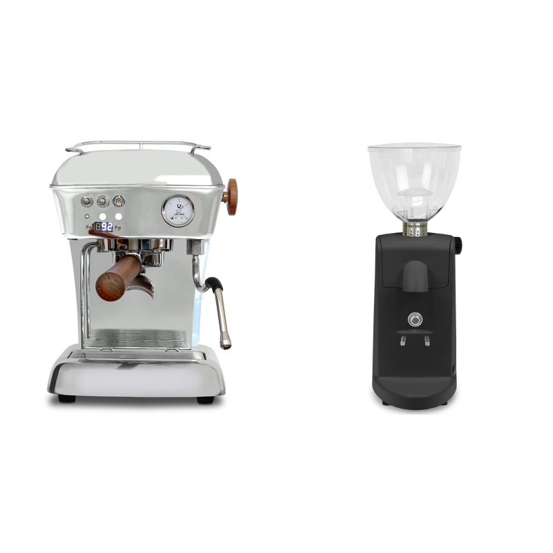 Ascaso Dream PID, leštěný hliník + Ascaso i-mini i1, černá Ascaso Dream PID, leštěný hliník + Ascaso i-mini i1, černá
