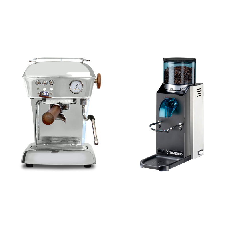 Ascaso Dream PID, leštěný hliník + Rancilio Rocky Doserless Ascaso Dream PID, leštěný hliník + Rancilio Rocky Doserless