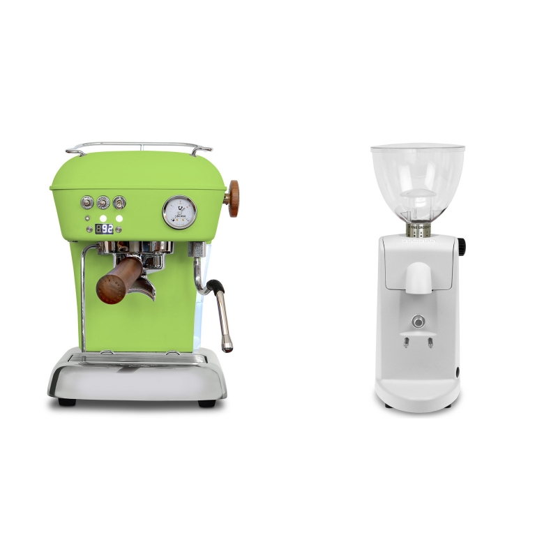 Ascaso Dream PID, Fresh Pistachio + Ascaso i-mini i1, bílá Ascaso Dream PID, Fresh Pistachio + Ascaso i-mini i1, bílá