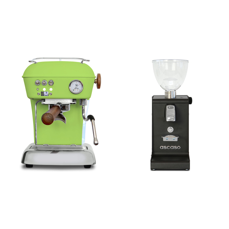 Ascaso Dream PID, Fresh Pistachio + Ascaso i-steel, černá Ascaso Dream PID, Fresh Pistachio + Ascaso i-steel, černá
