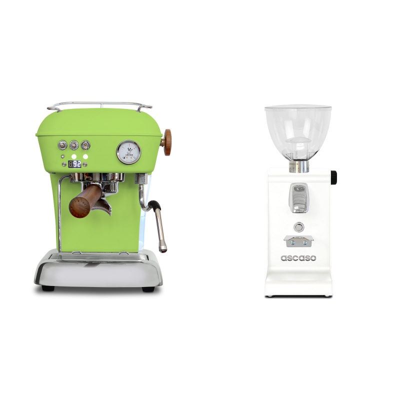 Ascaso Dream PID, Fresh Pistachio + Ascaso i-steel, bílá Ascaso Dream PID, Fresh Pistachio + Ascaso i-steel, bílá