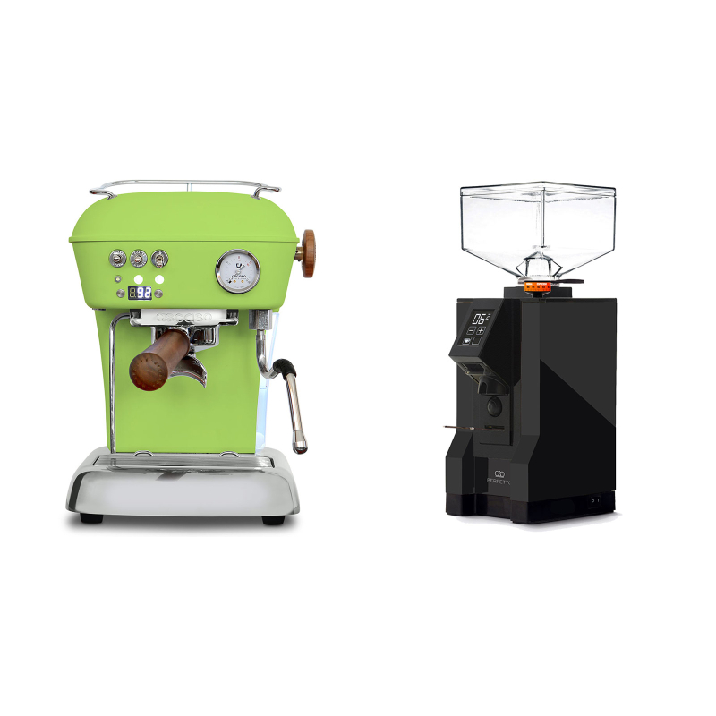 Ascaso Dream PID, Fresh Pistachio + Eureka Mignon Perfetto, BL black Ascaso Dream PID, Fresh Pistachio + Eureka Mignon Perfetto, BL black