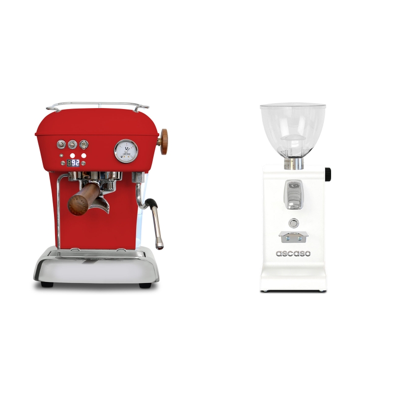 Ascaso Dream PID, Love Red + Ascaso i-steel, bílá Ascaso Dream PID, Love Red + Ascaso i-steel, bílá