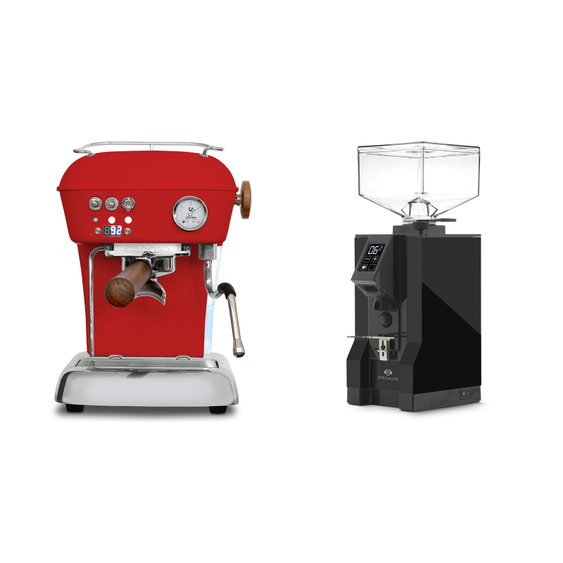 Ascaso Dream PID, Love Red + Eureka Mignon Specialita, BL black Ascaso Dream PID, Love Red + Eureka Mignon Specialita, BL black