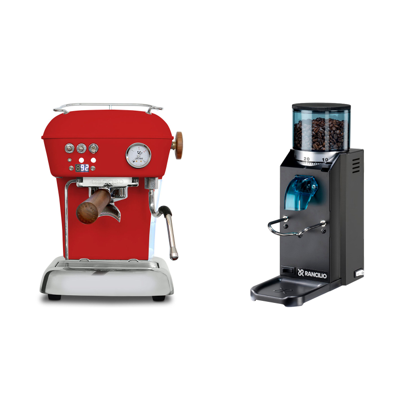 Ascaso Dream PID, Love Red + Rancilio Rocky Doserless, černá Ascaso Dream PID, Love Red + Rancilio Rocky Doserless, černá
