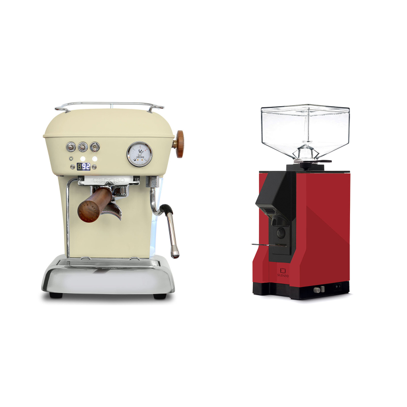 Ascaso Dream PID, Sweet Cream + Eureka Mignon Silenzio, BL ferrari red Ascaso Dream PID, Sweet Cream + Eureka Mignon Silenzio, BL ferrari red