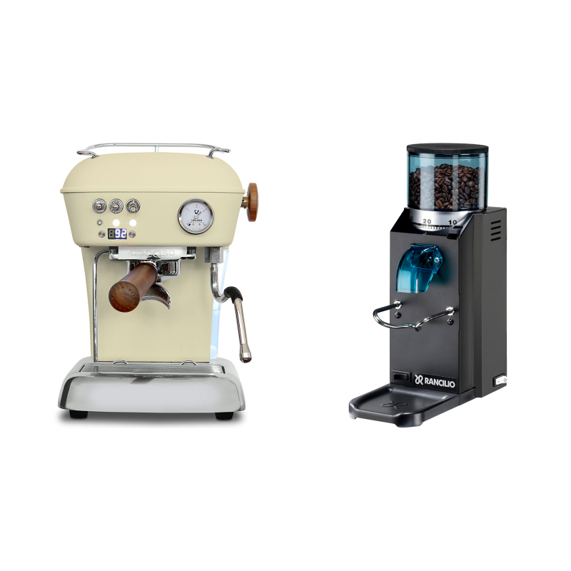 Ascaso Dream PID, Sweet Cream + Rancilio Rocky Doserless, černá Ascaso Dream PID, Sweet Cream + Rancilio Rocky Doserless, černá