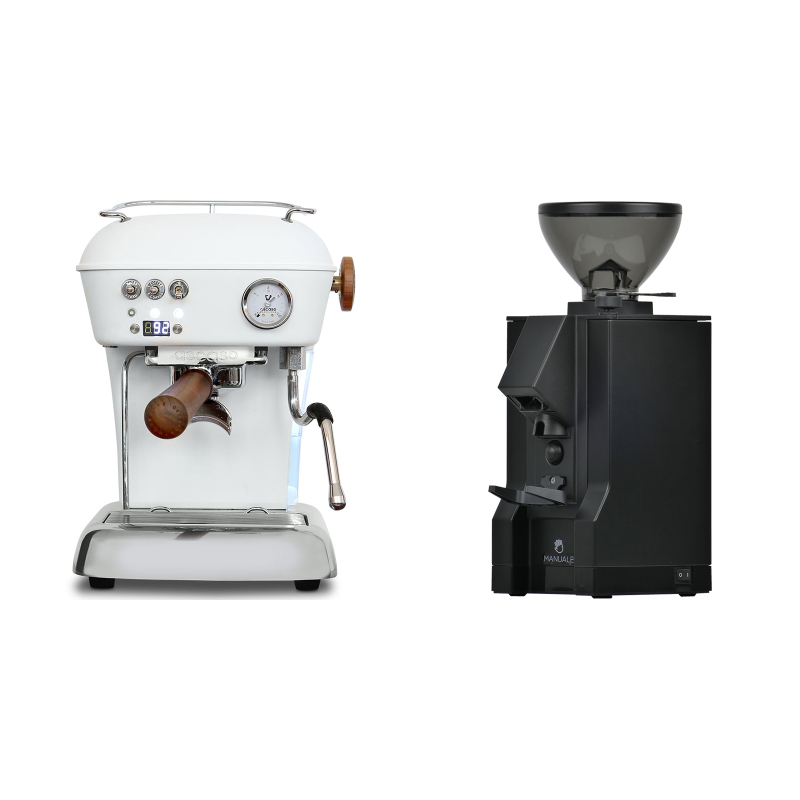 Ascaso Dream PID, Cloud White + Eureka Mignon Manuale, BL black Ascaso Dream PID, Cloud White + Eureka Mignon Manuale, BL black