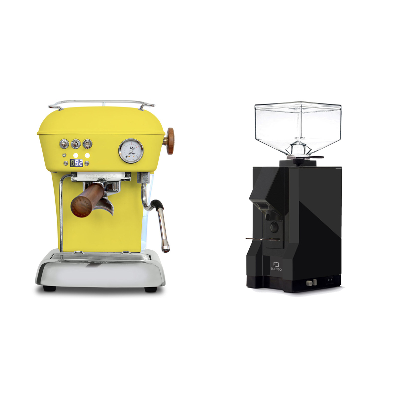 Ascaso Dream PID, Sun Yellow + Eureka Mignon Silenzio, BL black Ascaso Dream PID, Sun Yellow + Eureka Mignon Silenzio, BL black