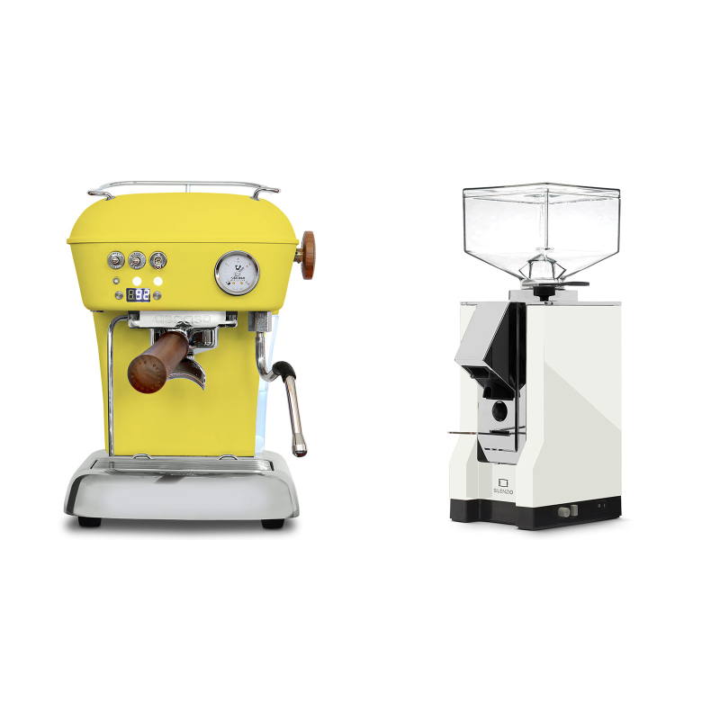 Ascaso Dream PID, Sun Yellow + Eureka Mignon Silenzio, CR white Ascaso Dream PID, Sun Yellow + Eureka Mignon Silenzio, CR white