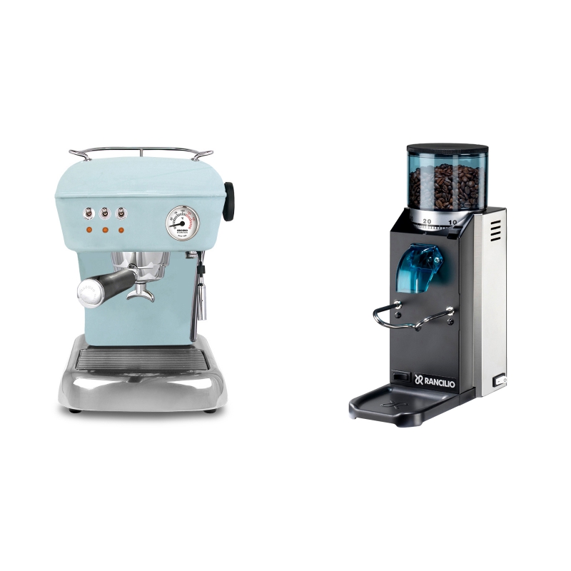 Ascaso Dream, Kid Blue + Rancilio Rocky Doserless Ascaso Dream, Kid Blue + Rancilio Rocky Doserless