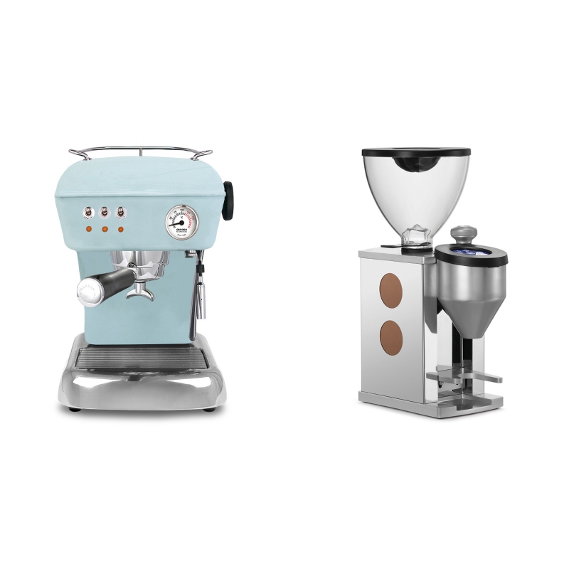 Ascaso Dream, Kid Blue + Rocket Espresso FAUSTINO, copper Ascaso Dream, Kid Blue + Rocket Espresso FAUSTINO, copper