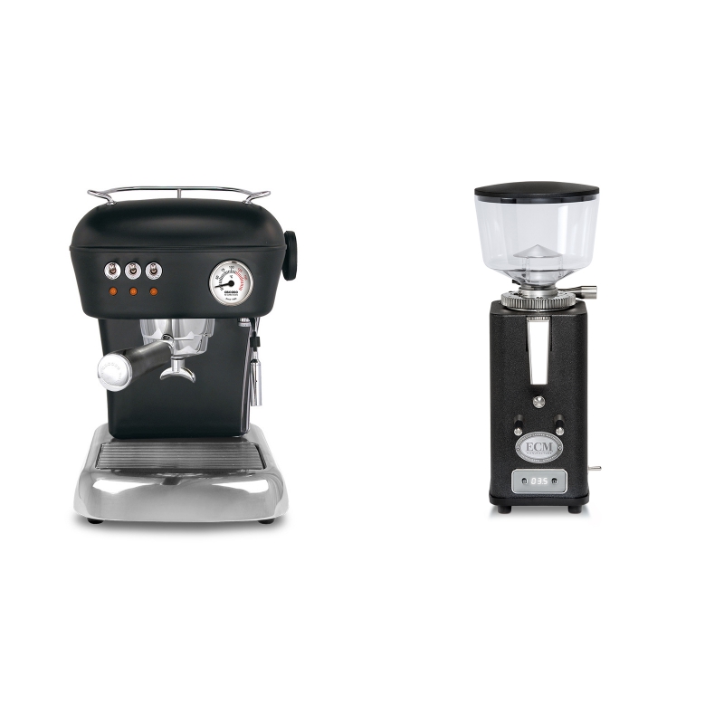 Ascaso Dream, Dark Black + ECM S-Automatik 64, anthracite Ascaso Dream, Dark Black + ECM S-Automatik 64, anthracite