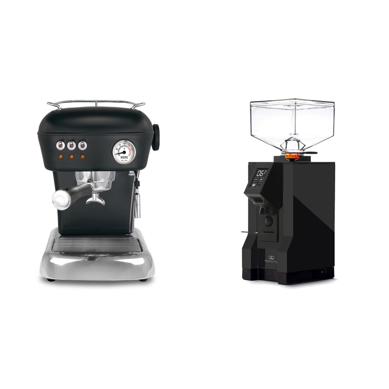 Ascaso Dream, Dark Black + Eureka Mignon Perfetto, BL black Ascaso Dream, Dark Black + Eureka Mignon Perfetto, BL black